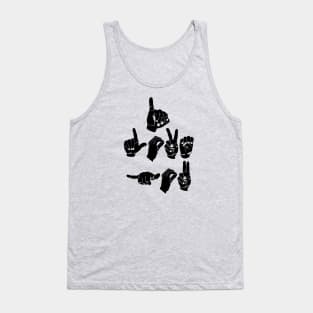 I love you. Sign language. Love has no boundaries Tank Top